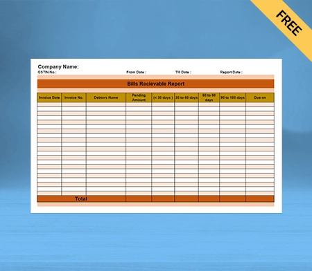 Download Bills Receivable book Format in Docs
