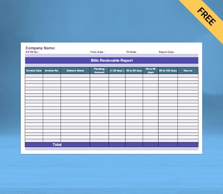 Download Free Bills Receivable book Format in  Docs