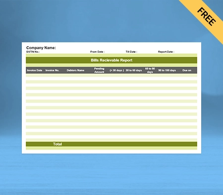 Download  Professional Bills Receivable book Format in  Docs