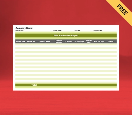 Download Professional Bills Receivable book Format in PDF
