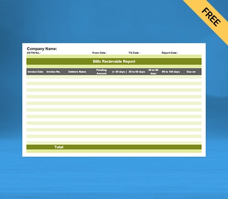 Download Professional Bills Receivable book Format in Word