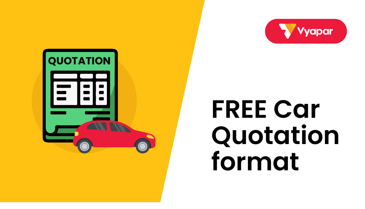 Car Quotation Format Free Download Vyapar App