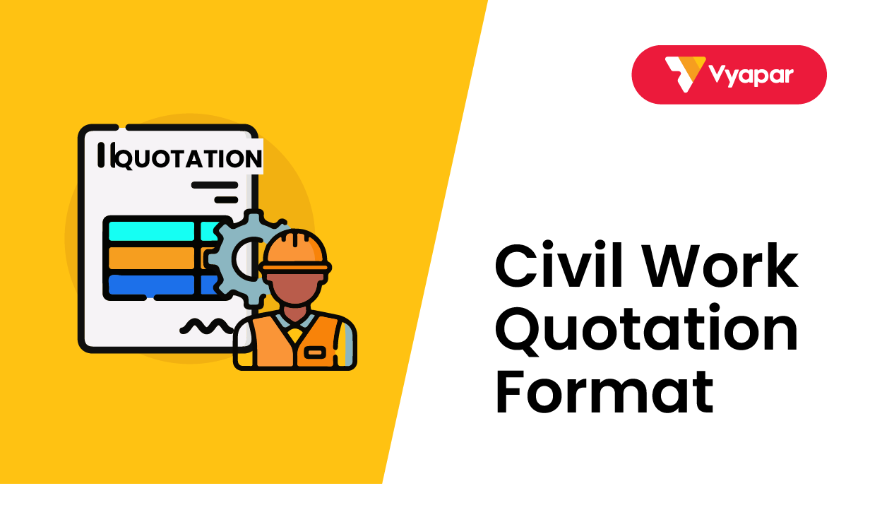 Civil Work Quotation Format (Free Download) Vyapar App