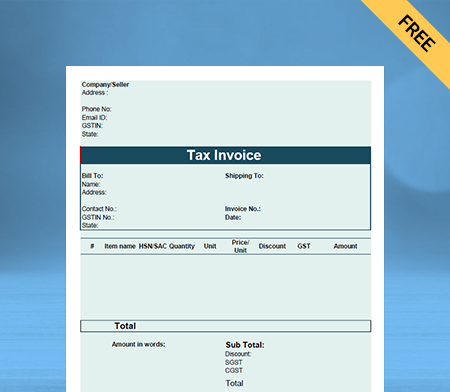 Download Free Professional Cloth Bill Format In Google Docs
