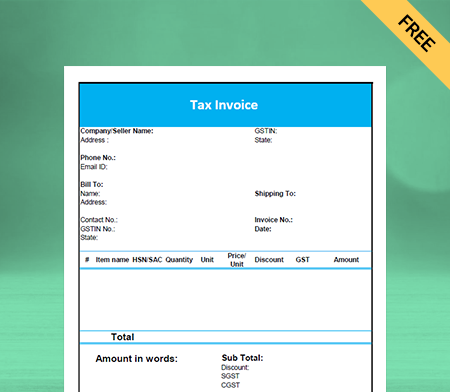 Download Free Customizable Cloth Bill Format In Google Sheets