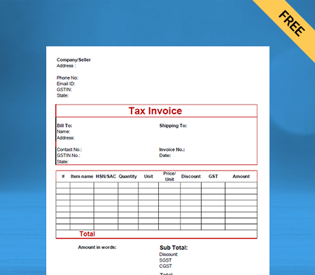 Download Free Cloth Bill Format In Word