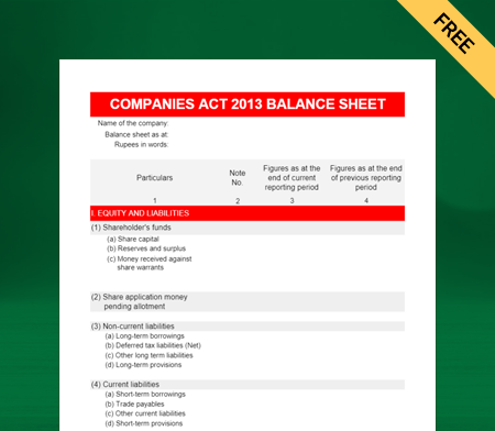Professional As Per Companies Act 2013 Balance Sheet Format by Vyapar