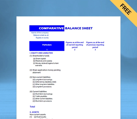 simple gst  Comparative balance sheet format