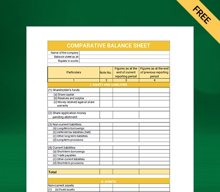 Comparative Balance Sheet Maker App