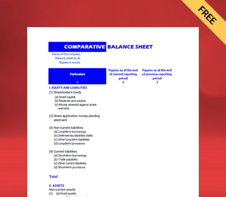 secure your business accounts using the Comparative balance sheet format