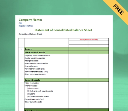Easily Manage your Business by Consolidated Balance Sheet Format