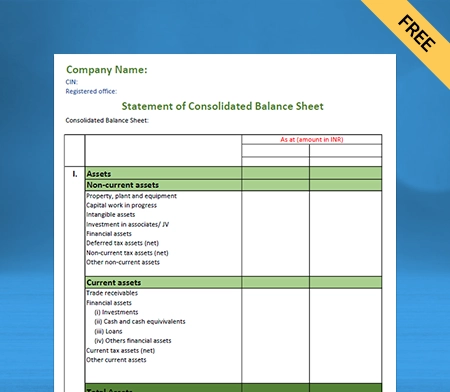 Create Professional Consolidated Balance Sheet Format Online