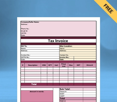Download New Construction Bill Format In Google Docs