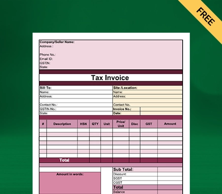 Download New Construction Bill Format In Excel