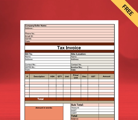 Download Construction Bill Format In PDF