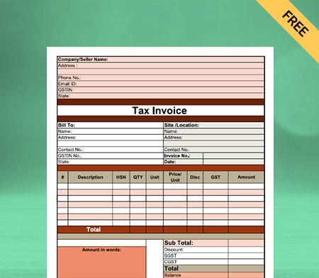 Download Construction Bill Format In Google Sheets