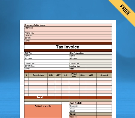 Download Construction Bill Format In Word