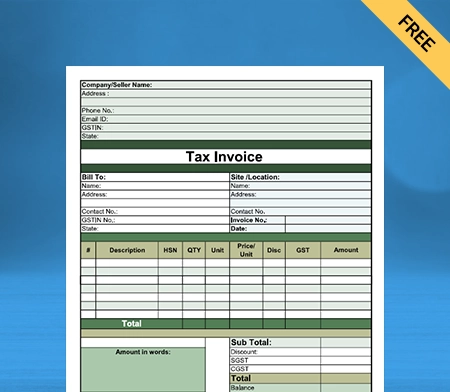 Download Free Professional Construction Bill Format In Word