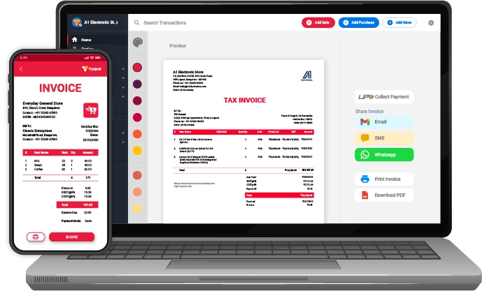 Features of Vyapar Custom Accounting Software!
