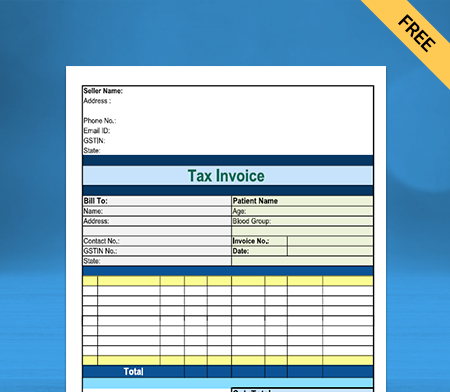 Download Free Professional Doctor Bill Format In Word