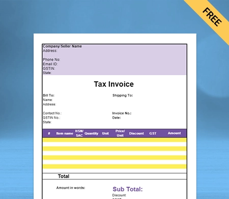 Download Free Electrical Shop Bill Format in Docs