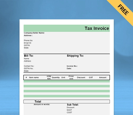 Download Professional Electrical Shop Bill Format in Docs