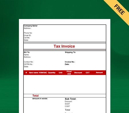 Download Customizable Electrical Shop Bill Format in Excel
