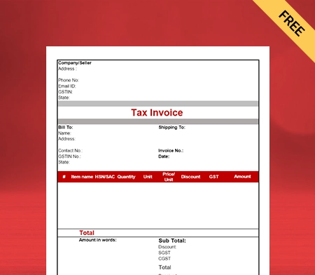 Download Customizable Electrical Shop Bill Format in PDF