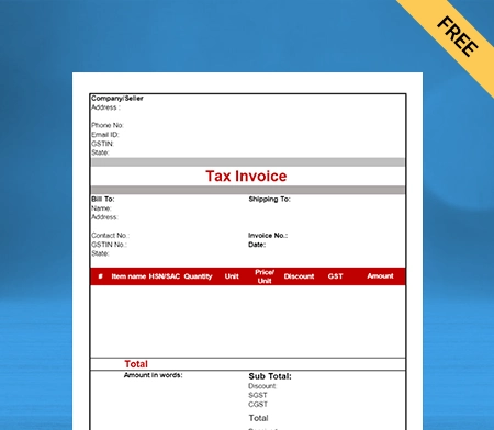 Download Customizable Electrical Shop Bill Format in Word