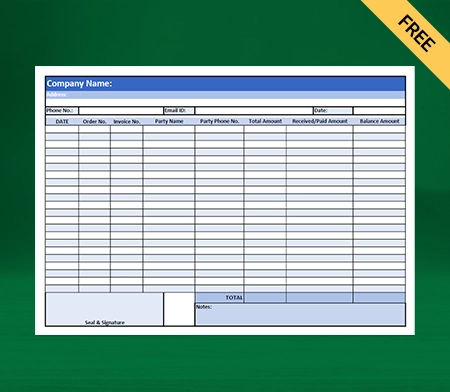 Download Unique Daily Sales Report Format in Excel