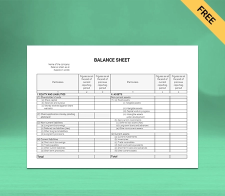 Easily Manage your Business by Horizontal Balance Sheet Format
