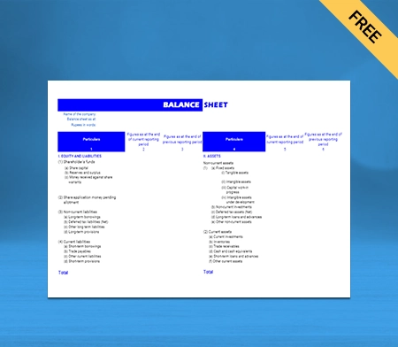Create Professional Horizontal Balance Sheet Format Online