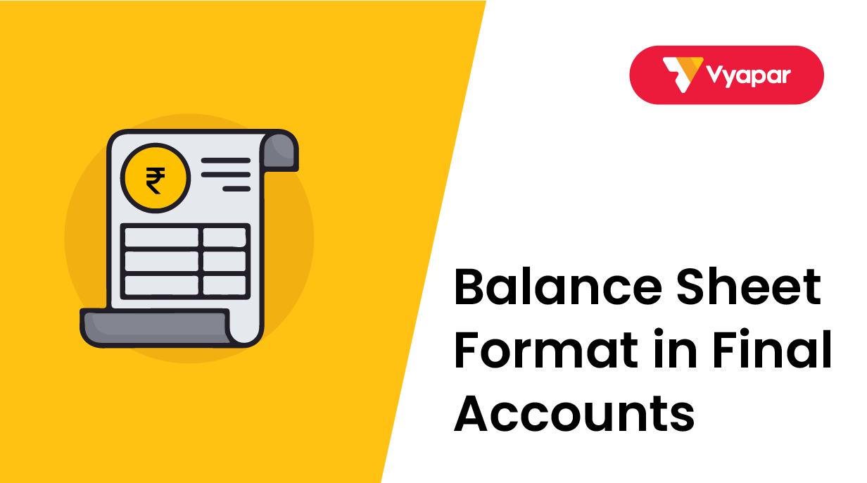 Balance Sheet Format in Final Accounts Free download