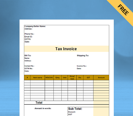 Download Free Bhojnalaya Bill Format in  Docs