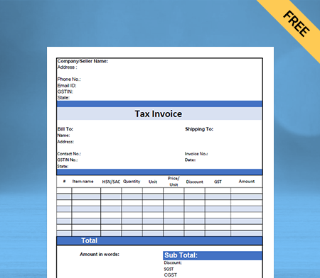 Download Free Customizable Bhojnalaya Bill Format in Docs