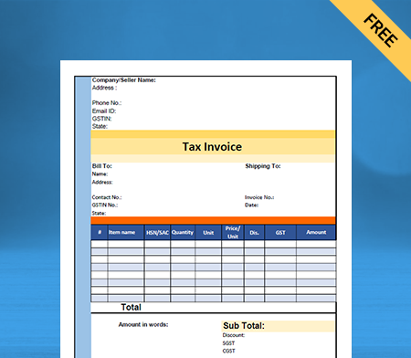 Download Customizable Bhojnalaya Bill Format in Word