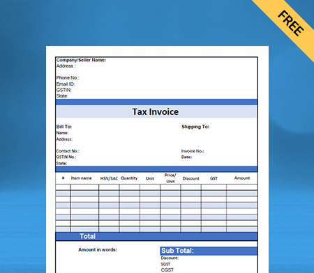 Download Unique Bhojnalaya Bill Format in Word