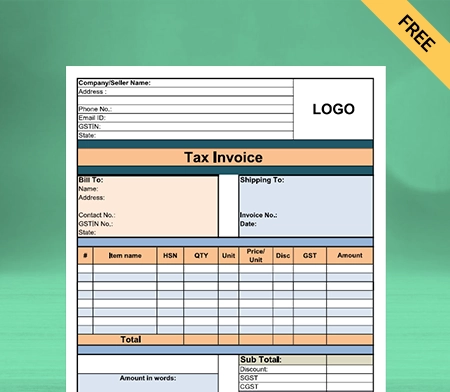 Download Unique Grocery Bill Format in Google Sheets