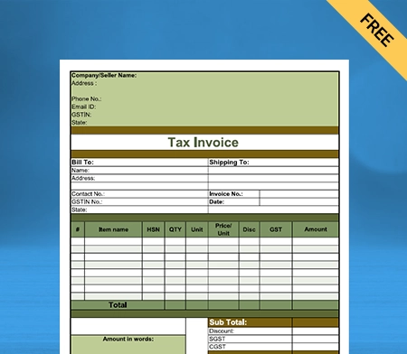 Download Free Customizable Grocery Bill Format in Word