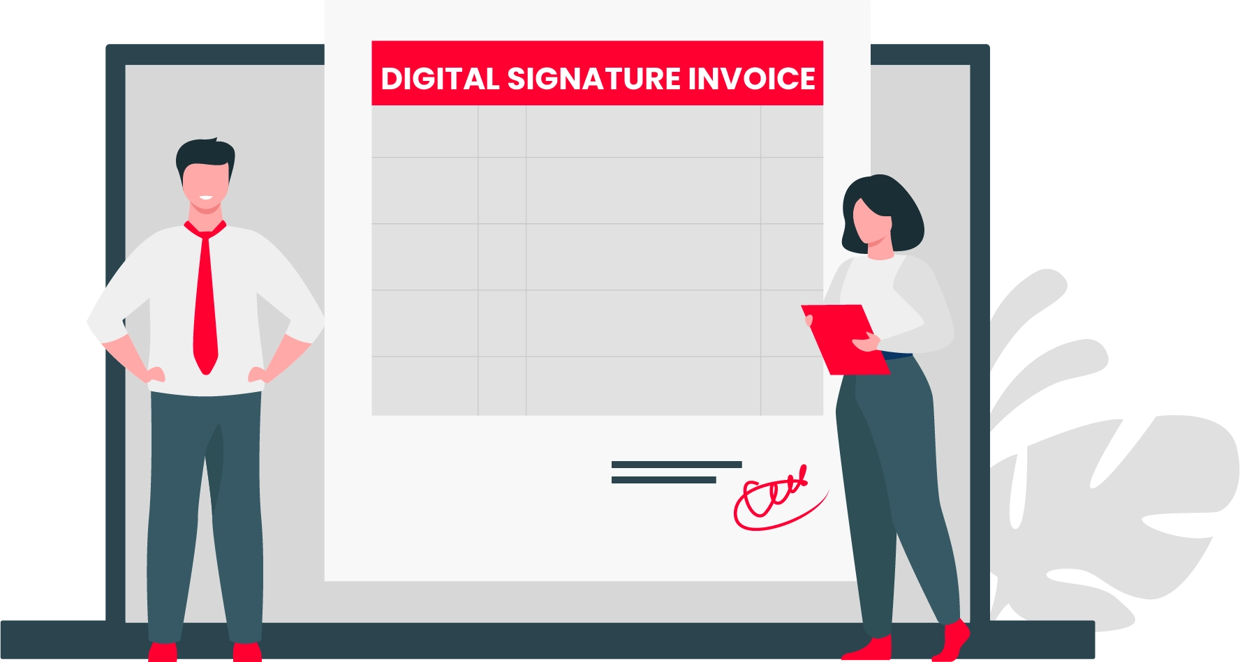 Digital signature invoice format