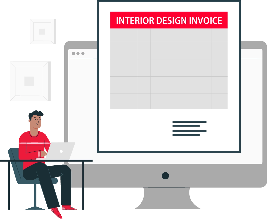 Interior design invoice template