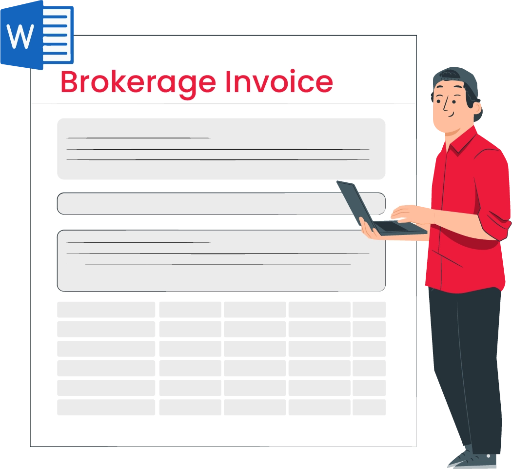 The brokerage invoice format in Word