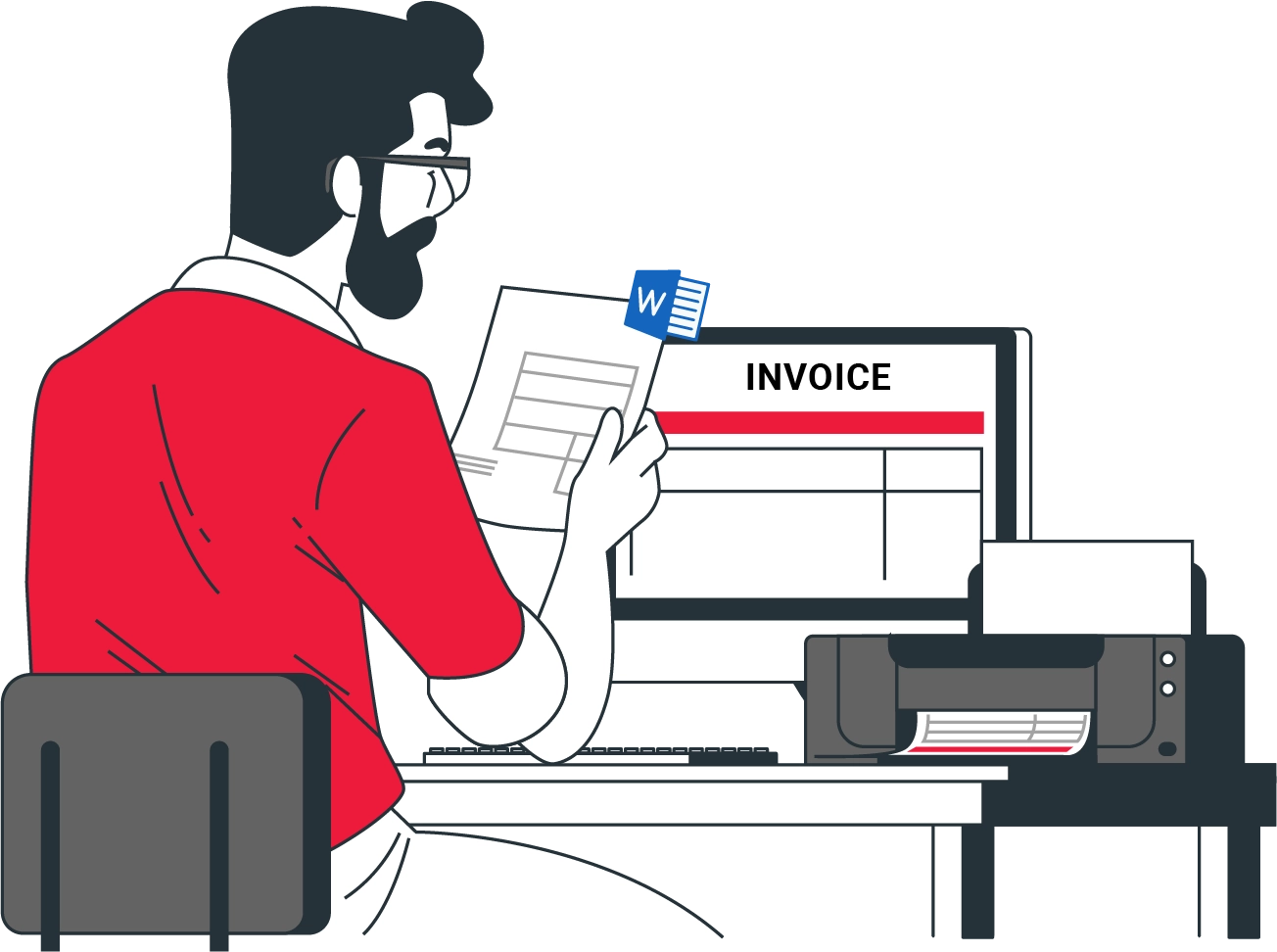 CA invoice format in Word