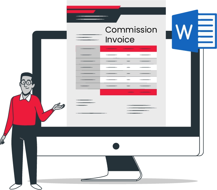 The commission invoice format in Word