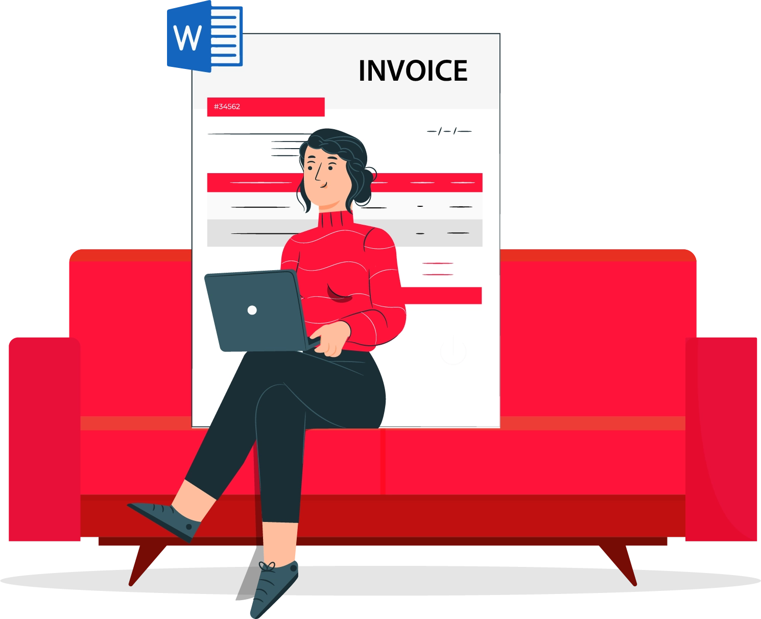 The furniture invoice format in Word