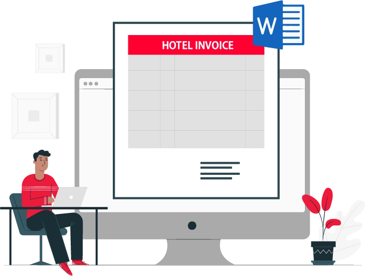 The hotel invoice format in Word