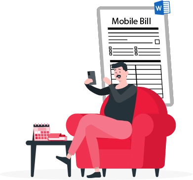 The mobile bill invoice format in Word