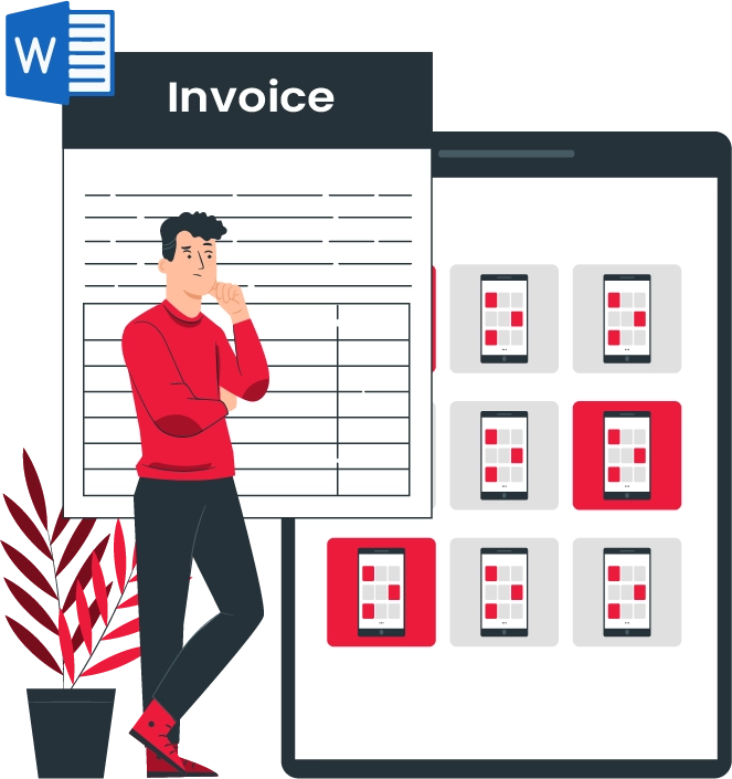 The mobile shop invoice format in Word