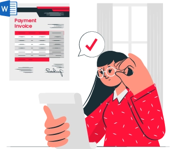 The payment invoice format in Word