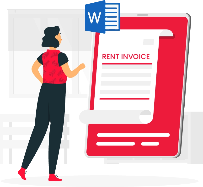 The rent invoice format in Word
